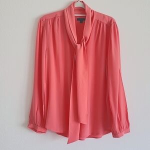 J CREW Bow Blouse. Size Large. Color, Blush